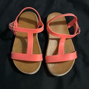 Coral colored sandals